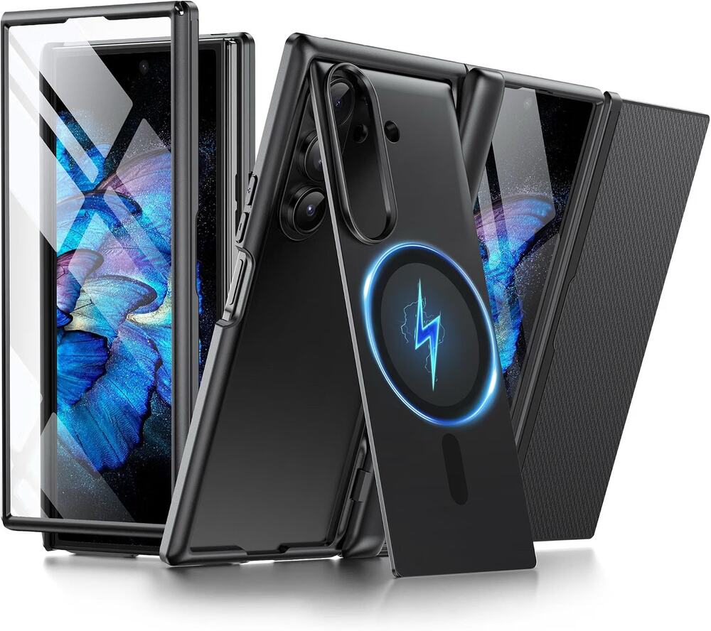 BERFY For Samsung Galaxy Z Trifold Case With Screen Protector, [Compatible, Jet